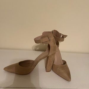 Suede Nude Heels